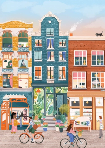 Puzzle Nine Streets, Amsterdam 500 dielikov