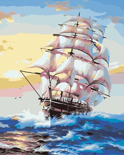 Norimpex maľovanie podľa čísel Plachetnica 40 × 50 cm