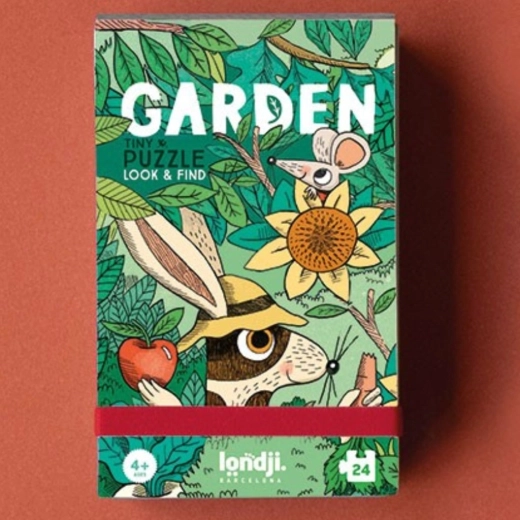 Vreckové puzzle Londji tiny – zvieratká na záhrade, 24 dielikov
