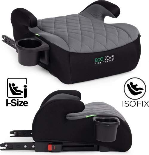 Detský podsedák do auta s ISOFIX a držiakom nápojov ECOTOYS i-Size 125–150 cm