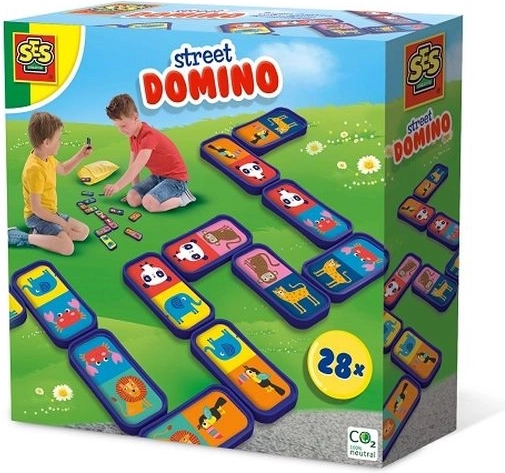 SES pouličné domino so zvieratkami (28 dielikov)