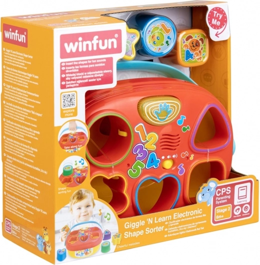 Veselý triedič tvarov s hudbou a svetielkom