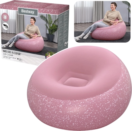 Nafukovacie kreslo Bestway Inflate-A-Chair ružové