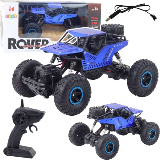 Terénne auto na diaľkové ovládanie RC 2,4 GHz 1:16 modré