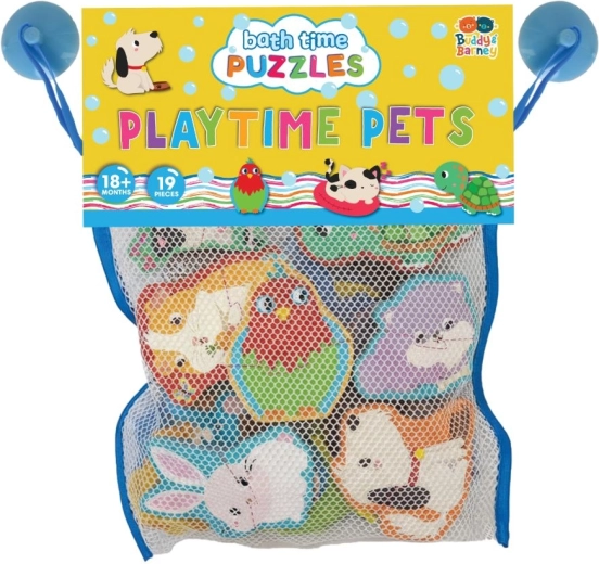 Buddy & Barney penové puzzle nálepky do vane – zvieratká