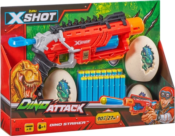 X-Shot Dino Attack Dino Striker detská pištoľ na penové šípky