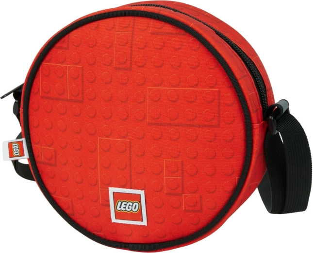 LEGO okrúhla crossbody taška Brick Dots červená