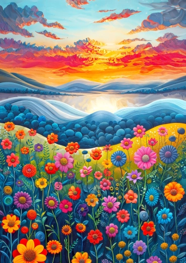 Enjoy puzzle Pole za svitania 1000 dielikov