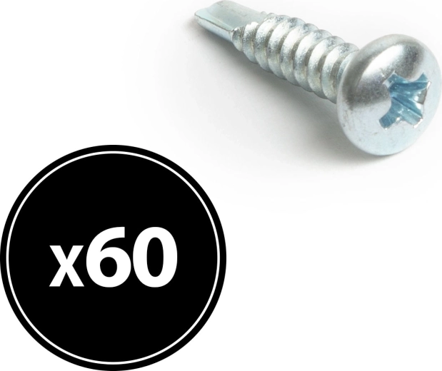 Samovrtná skrutka so zápustnou hlavou 4,2 × 19 mm, 60 ks