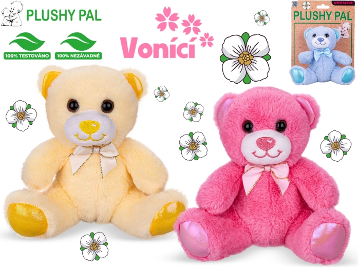 Plyšový medvedík Plushy Pal 15 cm s mašľou a vôňou