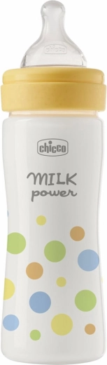 Chicco dojčenská fľaša Perfect Easy 250 ml, silikónová cumlík so stredným prietokom, pre chlapcov (2m+)
