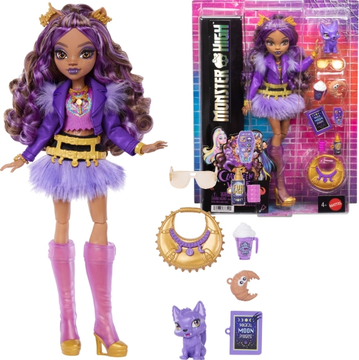 Monster High Clawdeen Wolf bábika 26 cm s doplnkami a miláčikom