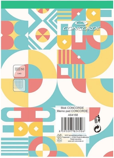 Blok CONCORDE A6 štvorčekový, 50 listov