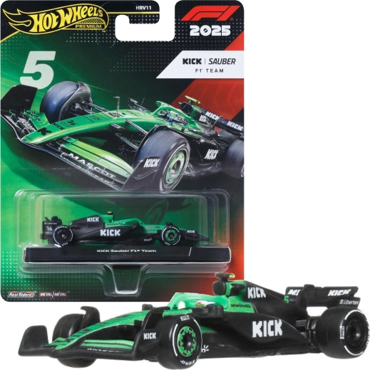 Hot Wheels Premium Formula 1 – pretekárske auto Sauber Gabriel Bartoleto #5 (2025)