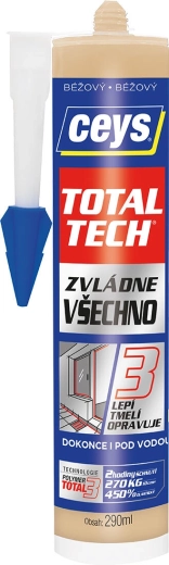 Univerzálne lepidlo a tmel 290 ml TOTAL TECH béžová CEYS