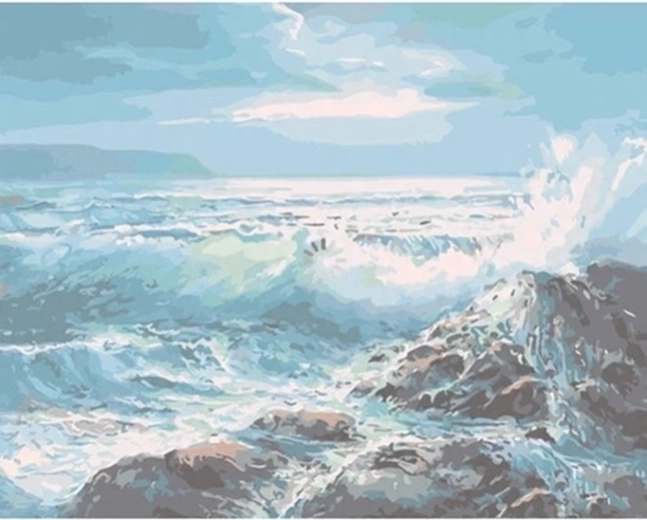 Norimpex Maľovanie podľa čísel Búrlivé more 40 × 50 cm