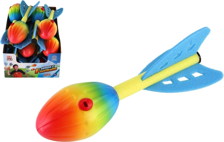 Pena pískajúca hádzacia raketa 25 cm