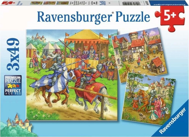 Ravensburger puzzle rytiersky turnaj 3×49 dielikov
