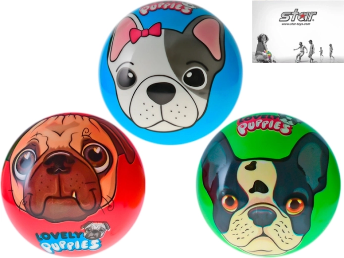 Lopta so šteniatkami 11 cm pre deti od 10 mesiacov