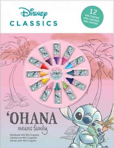 Sada na vyfarbovanie s mini pastelkami STITCH