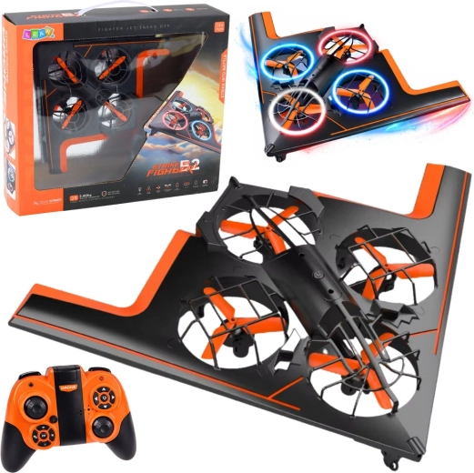 Dron RC kvadrokoptéra s LED osvetlením a ovládaním cez aplikáciu