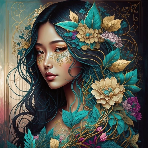 Bluebird štvorcové puzzle Hana – kolekcia Duša prírody, 1000 dielikov