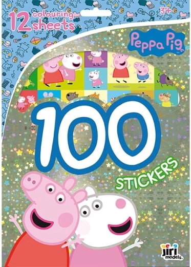 Nálepky a omaľovánky Prasiatko Peppa – 100 nálepiek