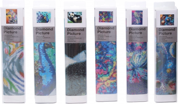 Kreatívna sada diamond painting 30 × 40 cm – mix motívov