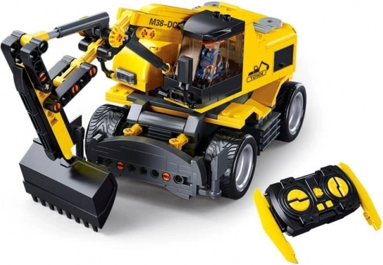 Sluban E7 Kolesové Rýpadlo s Diaľkovým Ovládaním