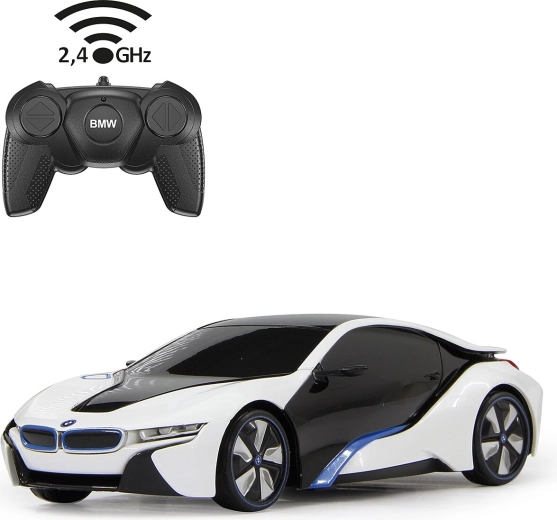 Diaľkovo ovládané auto BMW i8 v mierke 1:24 biele