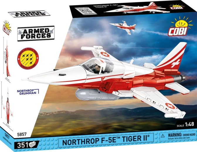 Cobi Armed Forces Northrop F-5E Tiger II patrouille suisse 1:48 (351 dielikov)