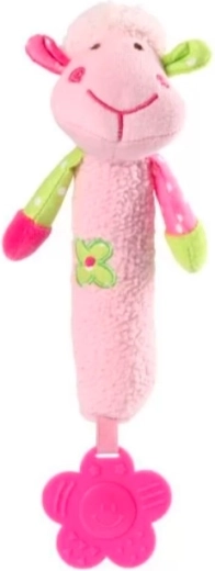 BabyOno pískacia hračka s hryzátkom Sweet Lambie – ružová
