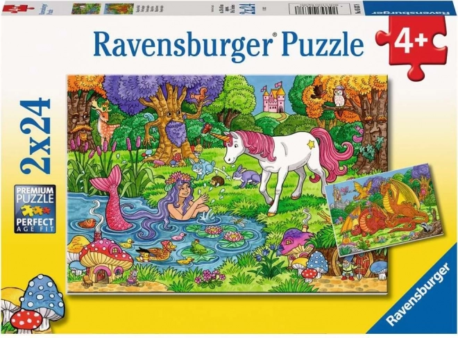 Ravensburger puzzle Čarovný les 2x24 dielikov