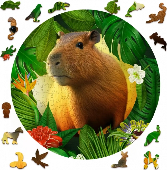 Drevené puzzle kapibara 250 dielikov WOODEN CITY