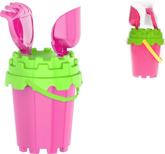 Ružová sada na piesok pre deti