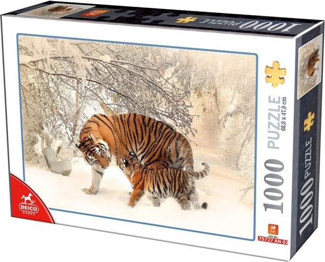 Puzzle tiger s mláďaťom 1000 dielikov