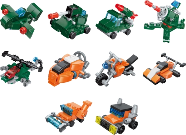 Stavebnica Qman Trans Collector 3v1 sada 10 ks