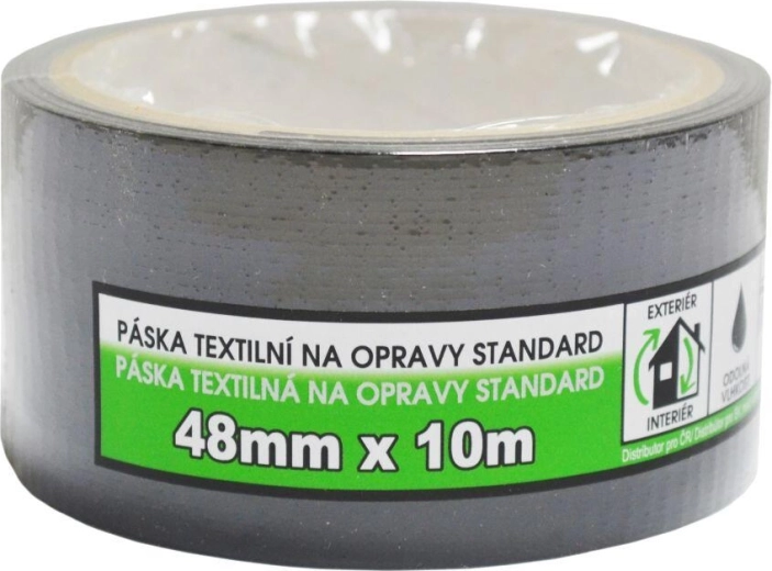 Textilná opravná páska 48 mm × 10 m čierna