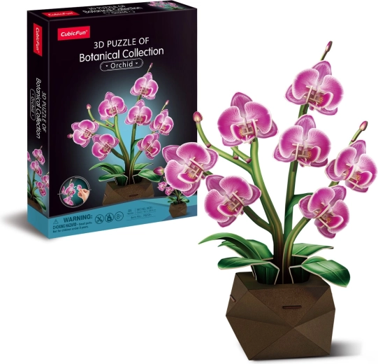 CubicFun 3D puzzle Botanická kolekcia: Orchidea, 85 dielikov