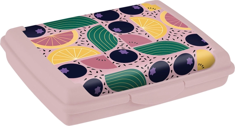 Desiatový box s klipom 17 × 13 × 3,5 cm (mix farieb a motívov)