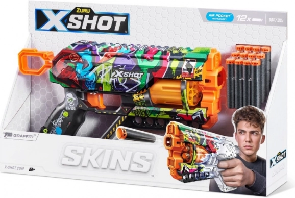 X-SHOT Skins Griefer Graffiti blaster s 12 penovými šípkami