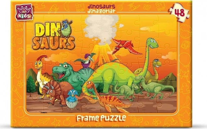 ART PUZZLE dinosaury – doskové puzzle 48 dielikov