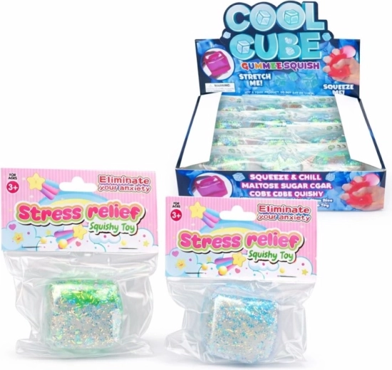 Relaxačná antistresová kocka s motívom ryby 5 cm