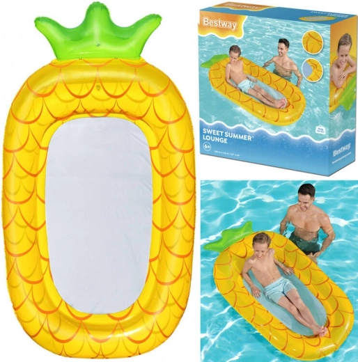 Bestway nafukovací vodný hamak pre deti Ananás so sieťovaným dnom