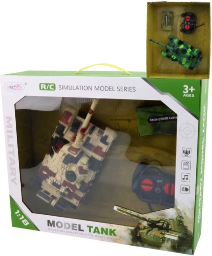 RC tank na diaľkové ovládanie 27 MHz so svetlom a zvukom 1:18
