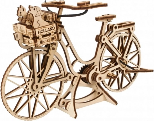 Ugears drevené 3D mechanické puzzle bicykel Holland (75 dielikov)