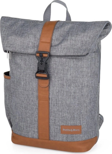 Petite&Mars prebaľovací batoh na kočík Jackob ultimate grey