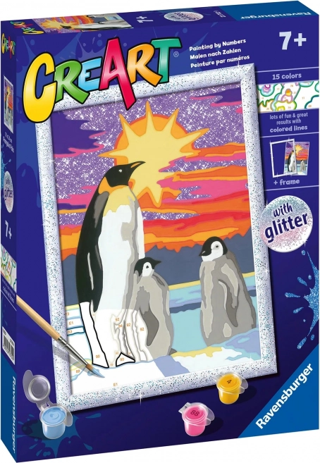 Ravensburger CreArt maľovanie podľa čísel – tučniaky