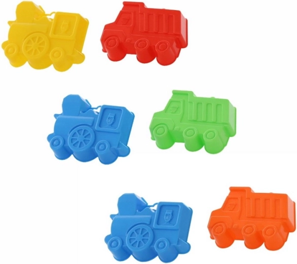 Formičky do piesku – auto a vláčik (2 ks)