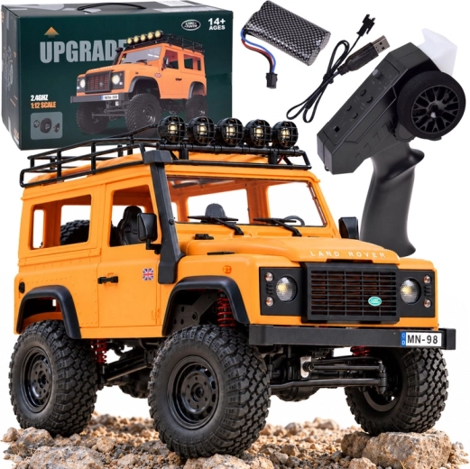Diaľkovo ovládaný model Land Rover Defender 90 4x4 v mierke 1:12